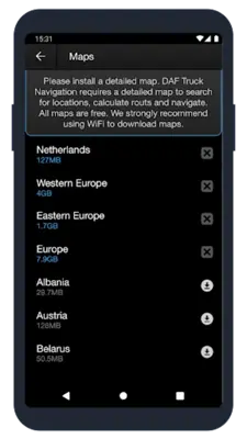 DAF Truck Navigation android App screenshot 6